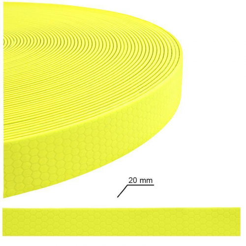 Bullyzei Leine PVC 20mm x 0,8m mit Schlaufe, Neon-Gelb